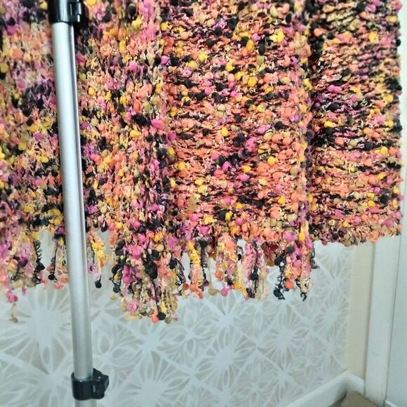 Ruby Rd. Textured Multicolor Knit Cardigan Fringe - Picture 2 of 5